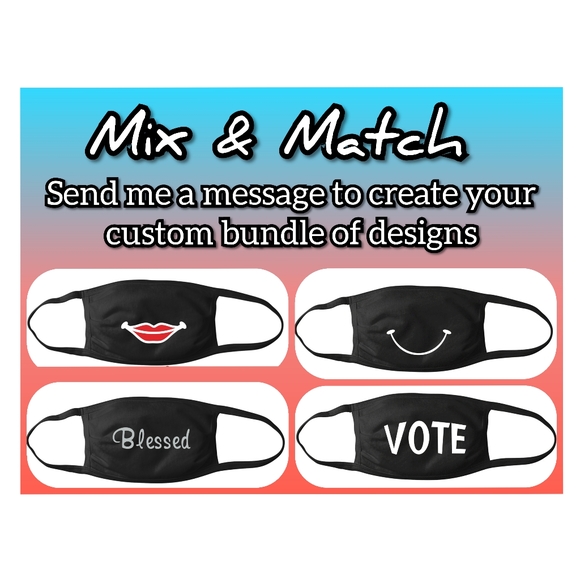 5⭐ Blessed Silver 100% Cotton Jersey Adult Mask - Picture 9 of 10